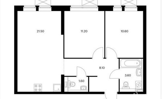 Продажа 2-комн квартиры на вторичном рынке Новохохловская улица