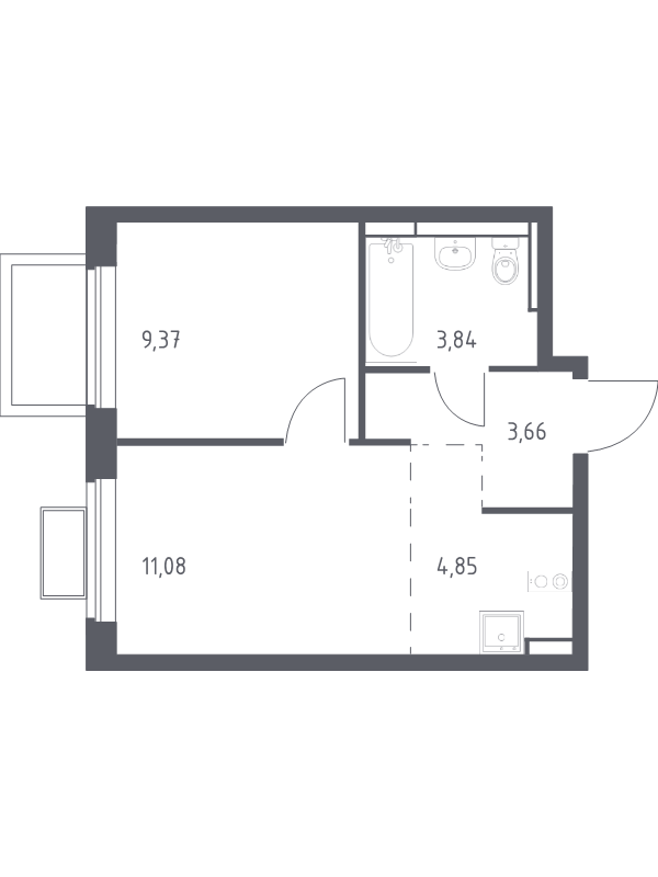 Продажа 1-комн квартиры в новостройке Горки Ленинские пгт, Каширское ш.,  к. 17