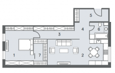 Планировка ЖК NV/9 ARTKVARTAL, 43.85 м2