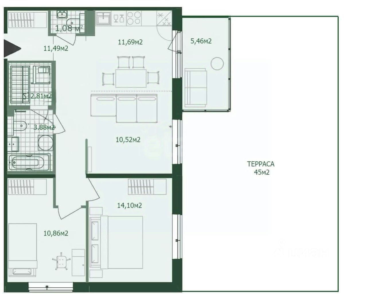 Продажа 3-комн квартиры на вторичном рынке Всеволожск, проезд Березовая роща, 2
