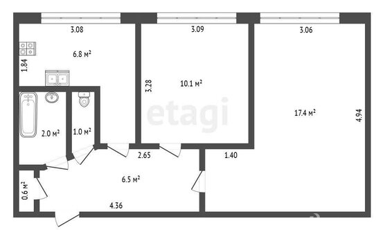 Продажа 2-комн квартиры на вторичном рынке ул Народная,  д. 2