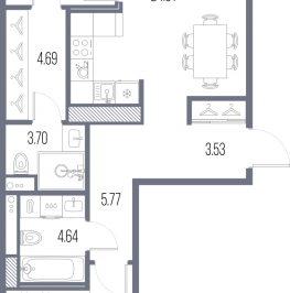 Продажа 2-комн квартиры в новостройке Кожевенная линия,  д. 2