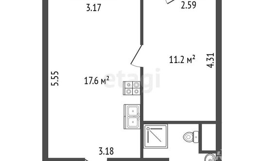 Продажа 1-комн квартиры на вторичном рынке Луначарского пр-кт,  д. 21,  к. 1