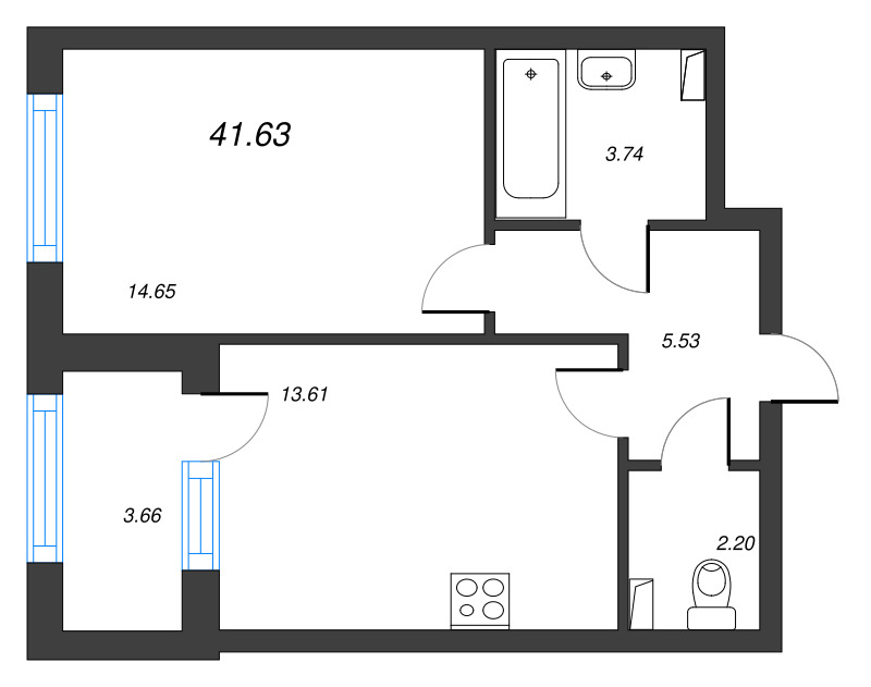 Продажа 1-комн квартиры в новостройке Кронштадт г., Цитадельское ш.,  к. 2