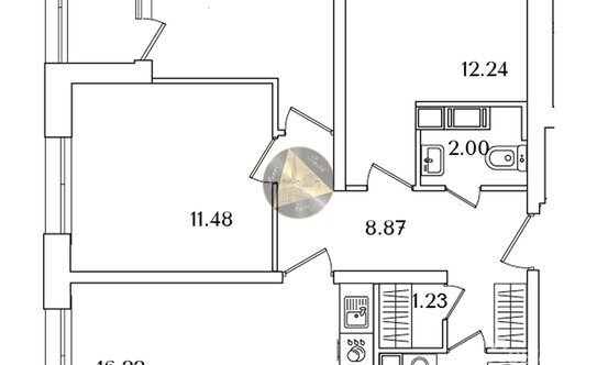Продажа 3-комн квартиры на вторичном рынке Маршала Блюхера пр-кт,  д. 3 к2 с1