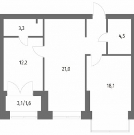Продажа 2-комн квартиры на вторичном рынке улица Академика Константинова,  д. 1 к1 с1