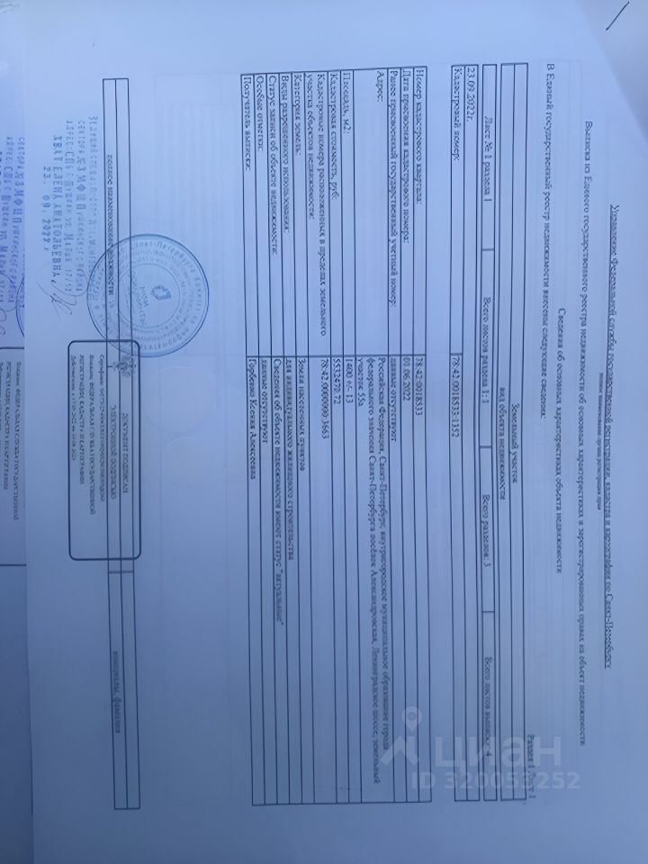 Продажа земли пос. Александровская, шоссе Ленинградское, 53