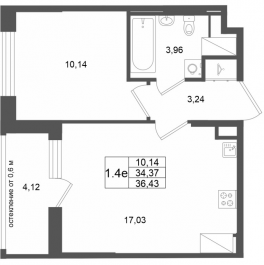 Продажа 1-комн квартиры в новостройке Новосаратовка д., Покровская Дорога ул.,  к. 13