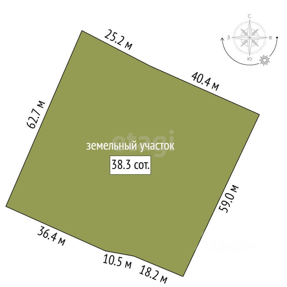Продажа земли д. Глинка, улица Центральная, 58А