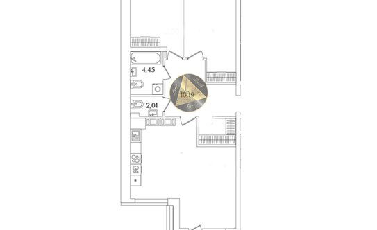 Продажа 2-комн квартиры на вторичном рынке Октябрьская наб,  д. 118,  к. 2