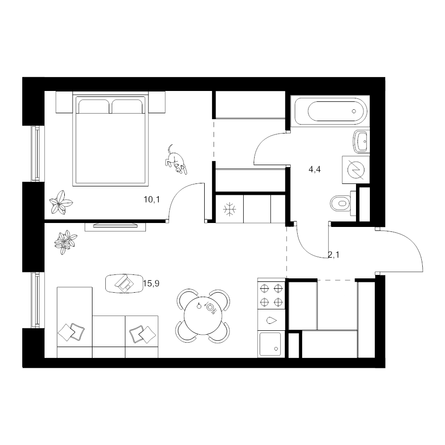 Продажа 1-комн квартиры в новостройке Москва г., Котляковская ул.,  к. 1.3