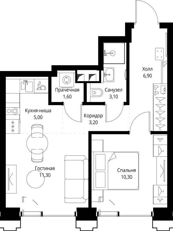 Продажа 1-комн квартиры в новостройке Москва г., Верейская ул.,  к. SET.1.3