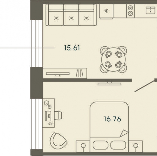 1-комн квартира Ремесленная улица, дом 17, литера З