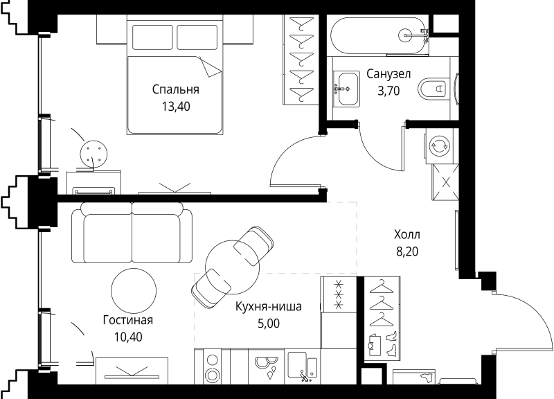Продажа 1-комн квартиры в новостройке Москва г., Верейская ул.,  к. SET.1.2