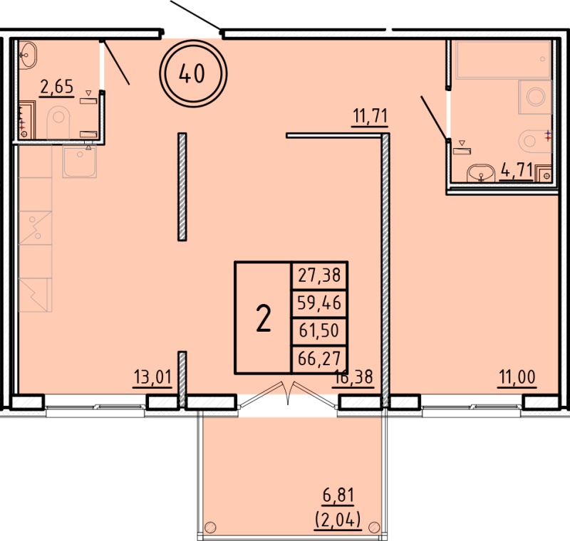 Продажа 2-комн квартиры в новостройке Шушары п., Соколиная ул.,  к. 1