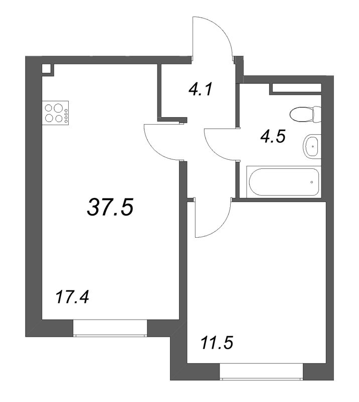 Продажа 1-комн квартиры в новостройке Шушары п., Пулковское ш.,  к. 3
