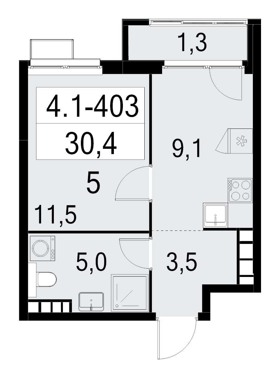Продажа 1-комн квартиры в новостройке Москва г., Бартеневская ул.,  к. 4.1.2