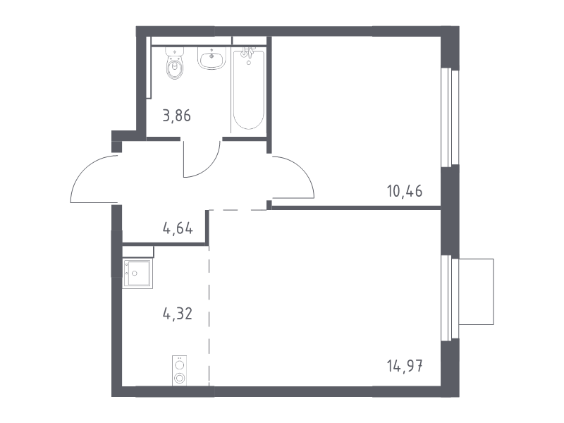 Продажа 1-комн квартиры в новостройке Мытищи г., 1-й Стрелковый пер.,  к. 5