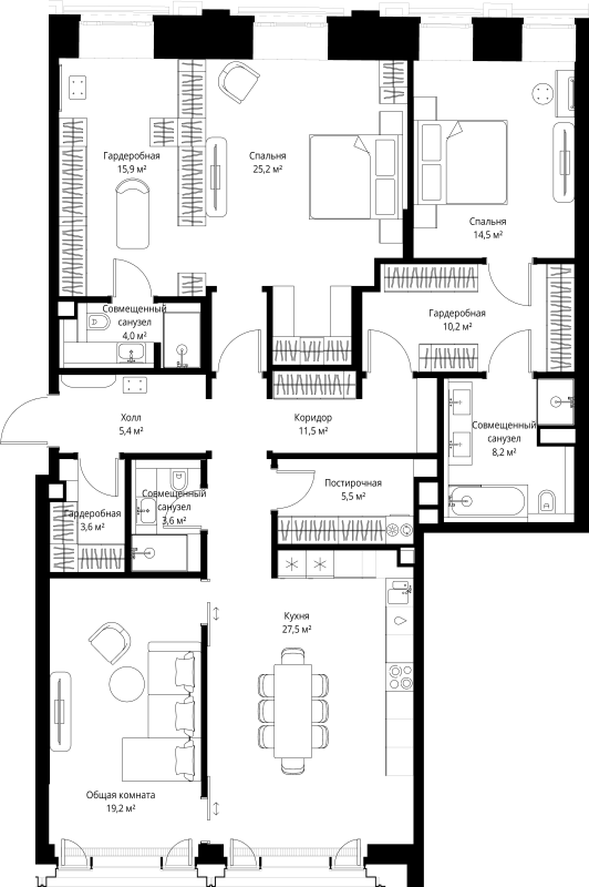 Продажа 3-комн квартиры в новостройке Москва г., Климашкина ул.,  к. 1