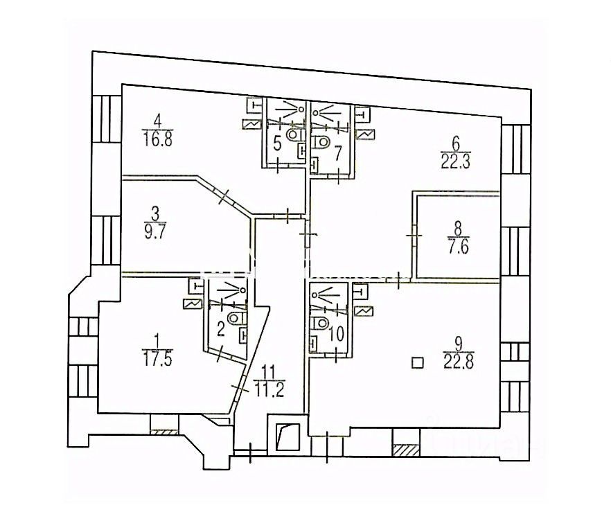Продажа 6-комн квартиры на вторичном рынке Кривоарбатский переулок, 3