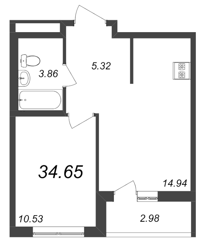 Продажа 1-комн квартиры в новостройке Новосаратовка д., Покровская Дорога ул.,  к. 2.5