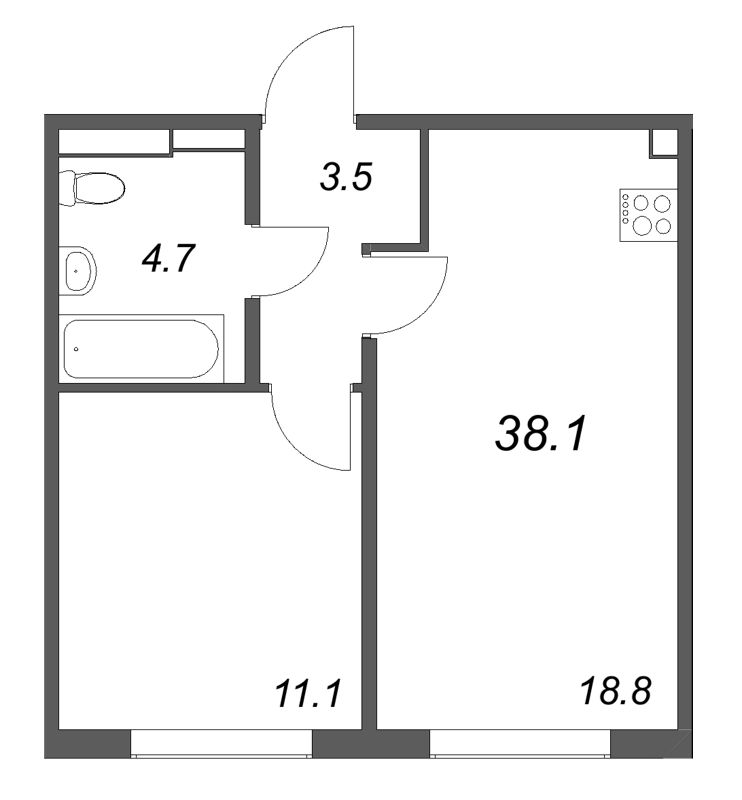 Продажа 1-комн квартиры в новостройке Шушары п., Пулковское ш.,  к. 4