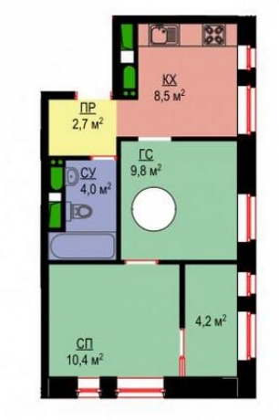 Планировка ЖК Эдальго, 20.2 м2