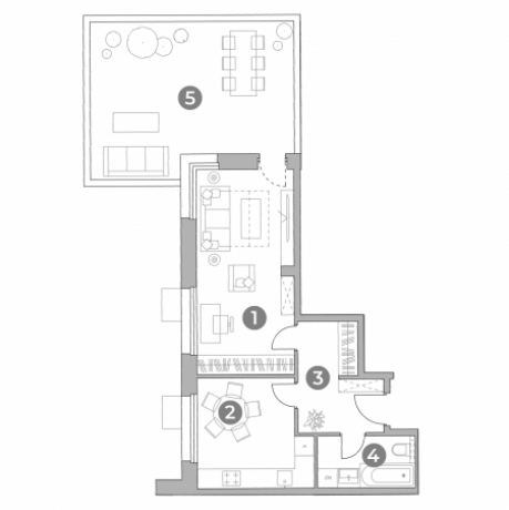 Планировка ЖК UNO Старокоптевский,  м2