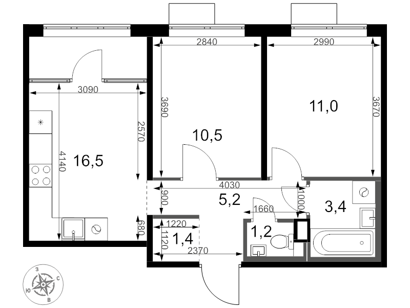 Продажа 2-комн квартиры в новостройке Химки г., Олимпийская ул.,  к. 1.2