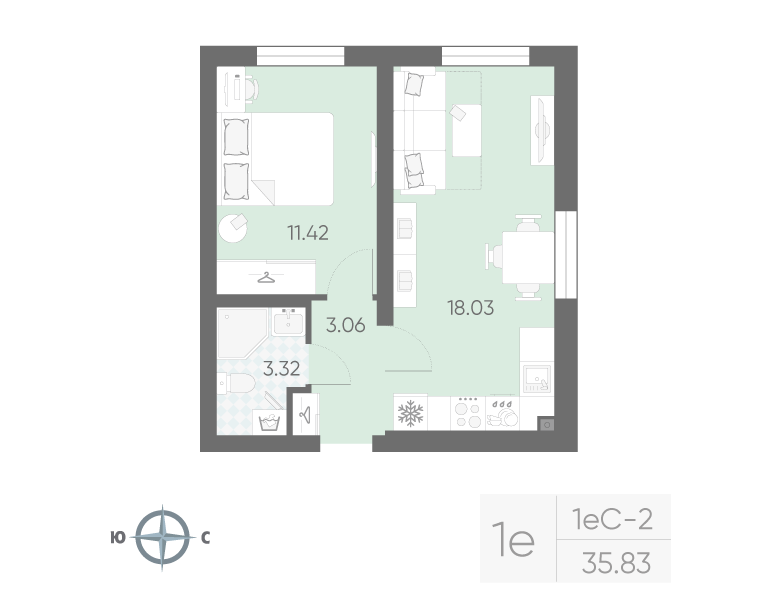 Продажа 1-комн квартиры в новостройке Санкт-Петербург г., Маршала Казакова ул.,  к. 7