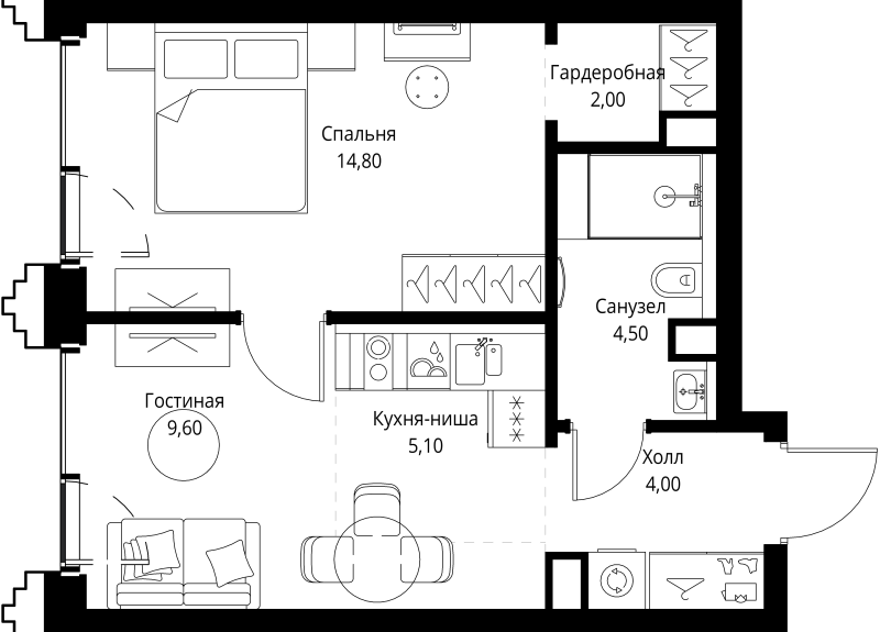 Продажа 1-комн квартиры в новостройке Москва г., Верейская ул.,  к. SET.1.2