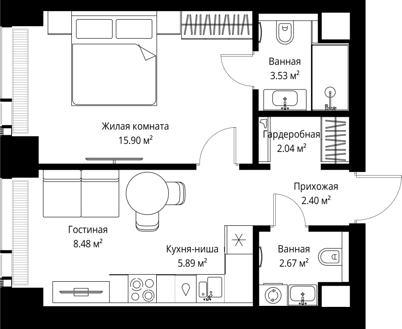 Продажа 1-комн квартиры в новостройке Москва г., Верейская ул.,  к. 3