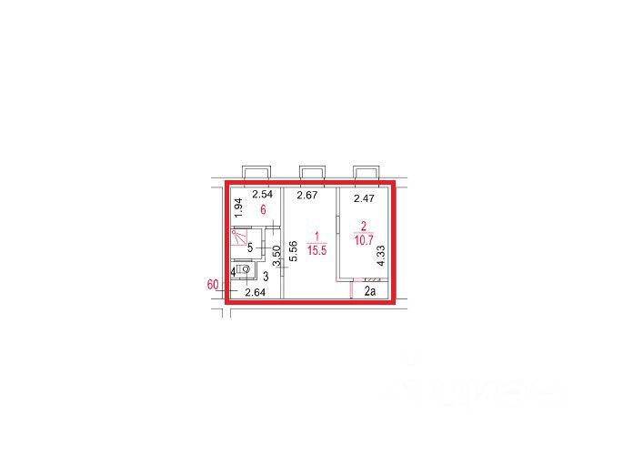 Продажа 2-комн квартиры на вторичном рынке улица Шверника, 14/1К2