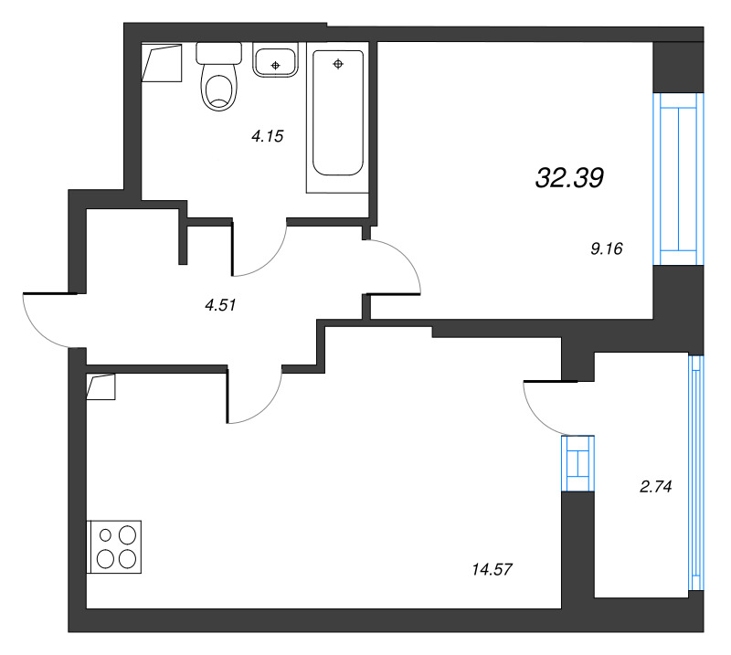 Продажа 1-комн квартиры в новостройке Новосаратовка д., Покровская Дорога ул.,  к. 6