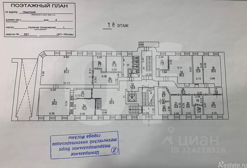 Аренда офиса Никитский переулок,  д. 4 с1