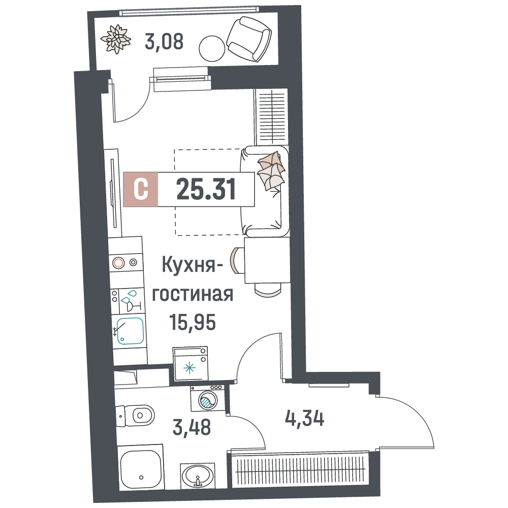 Продать Квартиры в новостройке Мурино п, Авиаторов Балтики пр-кт  31 