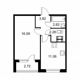 Продажа 1-комн квартиры в новостройке Колпино г., Загородная ул.,  к. C