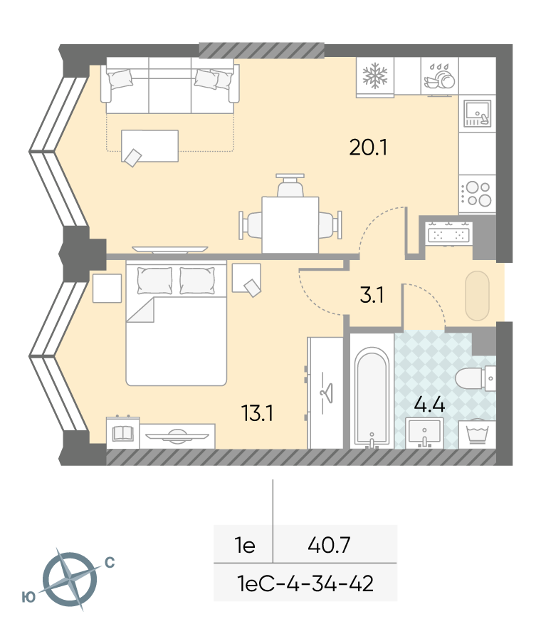 Продажа 1-комн квартиры в новостройке Автозаводская площадь, д.вл.23