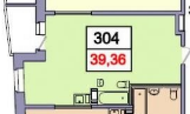 Планировка ЖК Аполлон-клуб, 39.36 м2