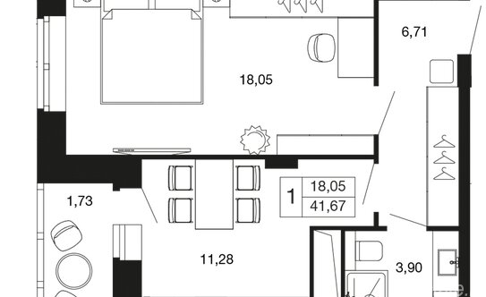 Продажа 1-комн квартиры в новостройке Наро-Фоминский городской округ, улица Чкалова