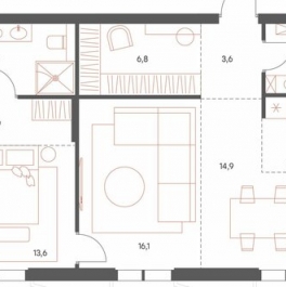 Продажа 3-комн квартиры в новостройке Саввинская набережная,  д. 17