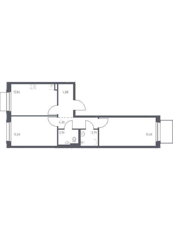 Продажа 2-комн квартиры в новостройке Кокошкино д,  к. 31