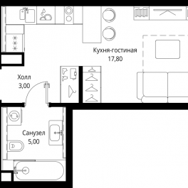 Продажа студии Москва г., Вишнёвая ул.,  к. 3