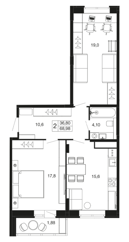 Продажа 2-комн квартиры в новостройке Апрелевка г., Пролетарская ул.,  к. 2