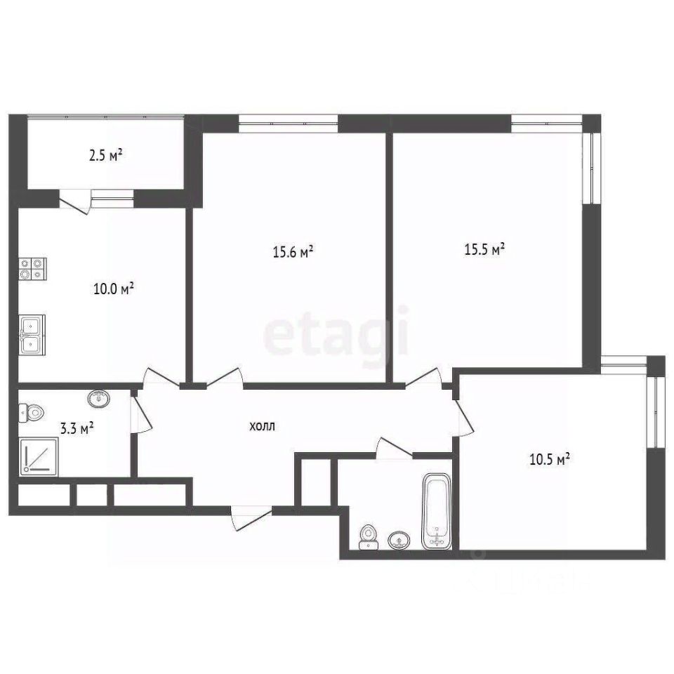 Продажа 3-комн квартиры на вторичном рынке Одинград квартал Семейный ЖК, Одинцово,  д. 5