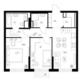 Продажа 2-комн квартиры в новостройке Зелёный парк, корп. 5.3 Продажа 2-комн квартиры в новостройке Зелёный парк, корп. 5.3