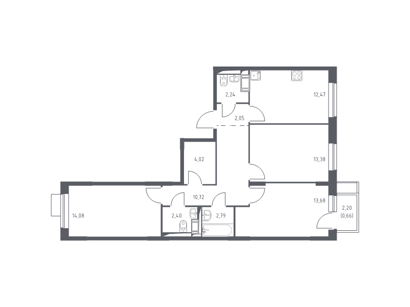 Продажа 3-комн квартиры в новостройке Юрлово д., Пятницкая ул.,  к. 2.1