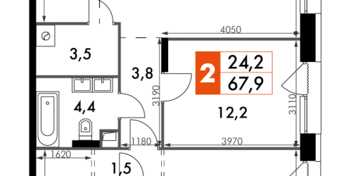 2-комн квартира Москва г., Снежная ул.,  к. 1
