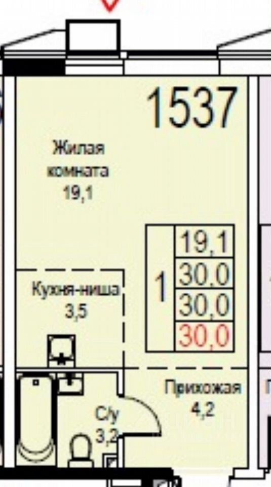 Продажа студии Новоостаповская улица, 20