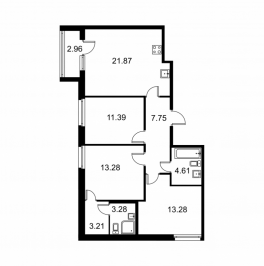 Продажа 3-комн квартиры в новостройке Колпино г., Загородная ул., к. D Продажа 3-комн квартиры в новостройке Колпино г., Загородная ул., к. D